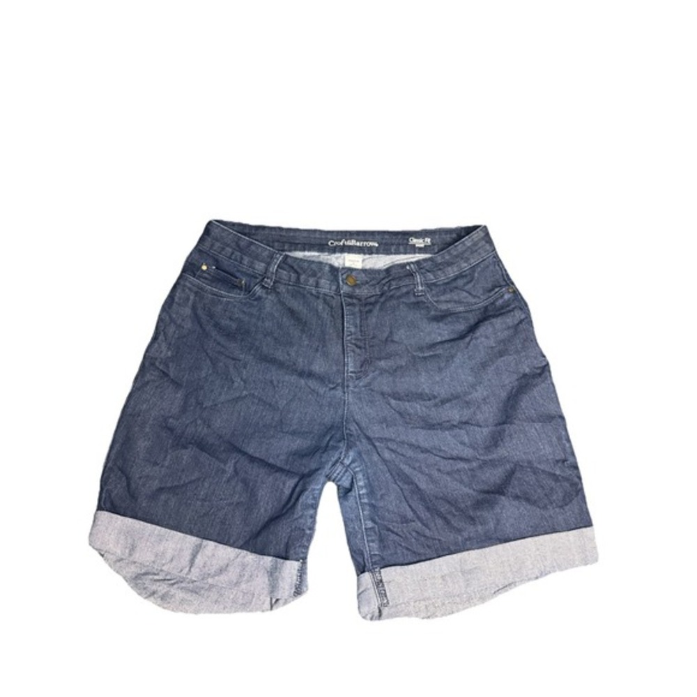 Croft‎ & Barrow Women's Classic Fit Bermuda Dark Blue Shorts Size 12